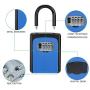 Key Storage Lock Box, Combination Lock Box with Code, Portable Key Security Box Door Knob or Wall Mount Outside for Realtors, Contractors, Spare Key Box