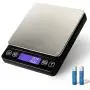 KitchenTour Digital Kitchen Scale - 3000g/0.1g High Accuracy Precision Multifunction Food Meat Scale with Back-Lit LCD Display(Batteries Included)