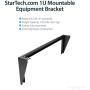 StarTech.com 1U Wall Mount Patch Panel Bracket – 19 in – Steel - Vertical Mounting Bracket for Networking and Data Equipment (RK119WALLV),Black