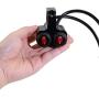 12v 16A Waterproof Motorcycle ATV 1 inch Handlebar Double Control Kill Button Switch Headlight Hazard Brake Fog Light ON Off Switches (Red) CNC Aluminium Alloy Handlebars Switches