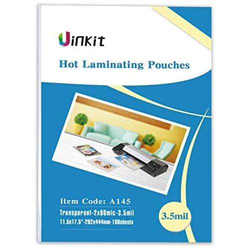 Hot Thermal Laminating Pouches 11.5x17.5-100 Sheets 3.5Mil for Sealed 11x17 Inches Document Uinkit