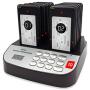 NOLAS Corum 10 Units Restaurant Calling Pager/Guest Waiting Pagers/Wireless Paging System with Charging Dock and Transmitter Coaster for Restaurant and Church Nursery (10)