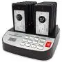 NOLAS Corum 10 Units Restaurant Calling Pager/Guest Waiting Pagers/Wireless Paging System with Charging Dock and Transmitter Coaster for Restaurant and Church Nursery (10)