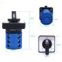 Taiss Universal Changeover Switch 20A 550V 5 Position 12 Terminals Latching Rotary Cam Selector Switch + SV2-4s Blue Connection Terminal LW26-20 0-5/3