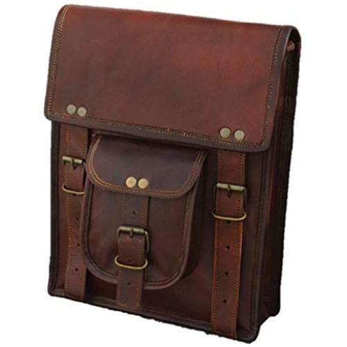 Urban Dezire Mens Genuine Leather Small Briefcase Messenger Satchel Ipad Tab Tablet Bag 11 compatible with Apple product