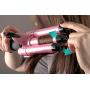 Alure Three Barrel Curling Iron Wand with LCD Temperature Display - 1 Inch Ceramic Tourmaline Triple Barrels, Dual Voltage Crimping Tool, Best Hair Waver for Beachy/Frizz Free Waves