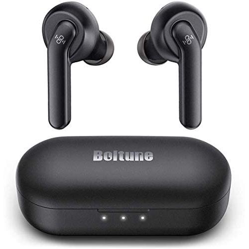 Wireless Earbuds Active Noise Cancelling, Boltune Bluetooth Earbuds with 4 Mics Noise Reduction, Enhanced Deep Bass, IPX8 Waterproof, 30Hrs ANC Earbuds, USB-C Quick Charging Case, Smart Touch Control