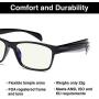 Gamma Ray Blue Light Blocking Glasses Amber Tint Anti Glare UV Digital Eyestrain