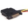 StarTech.com SATA to LP4 Power Cable Adapter with 2 Additional LP4 - Power adapter - 4 pin internal power (F) to SATA power (M) - 5.9 in - black - LP4SATAFM2L