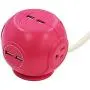 Accell Power Cutie - Compact Surge Protector with 3 Tamper Resistant 540J Surge Protected AC outlets and 4 USB-A Charging Ports, 6ft Cord, Pink (D080B-049P)