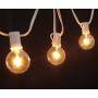 Moonflor Clear Globe G40 Replacement Bulbs, E12 Screw Base Light Bulbs, 1.5-Inch, Pack of 25