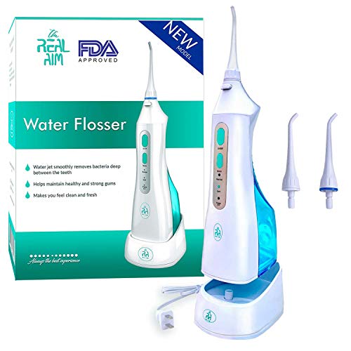 Cordless Water Flosser Portable Water Pick Teeth Cleaner Dental Oral Irrigator Travel Water Flossers for Teeth and Braces Water Floss Rechargeable Electric Flosser Long Lasting Battery  (Blue)