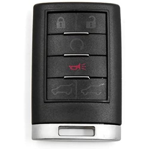 uxcell New 6 Buttons Uncut Insert Key Fob Remote Control Case Shell Replacement OUC60270 for Cadillac Escalade 2007-2014