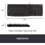 Logitech Desktop MK120 Durable, Comfortable, USB Mouse and Keyboard Combo