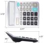 Calculator,12-Digit Solar Battery Basic Calculator,Solar Battery Dual Power with Large LCD Display Office Calculators (Silver)