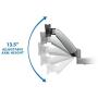 Mount-It! Dual Arm Monitor Mount | Dual Monitor Arm Stand | Two Full Motion Articulating Adjustable Gas Spring | Fits 22 23 24 27 Inch VESA Compatible Computer Screens | C-Clamp Desk Mount