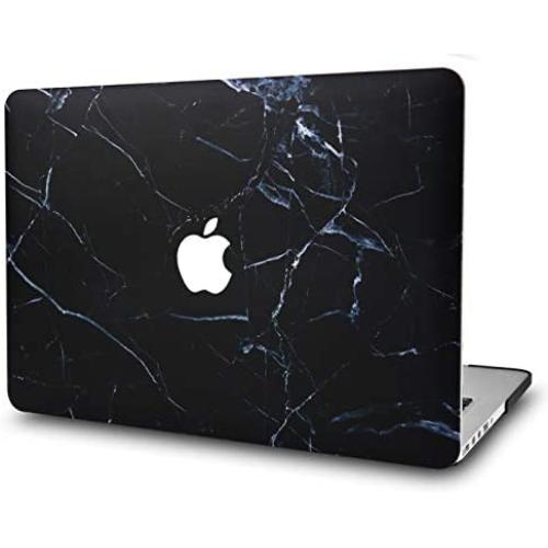 KECC Laptop Case Compatible with MacBook Pro 13'' (2021/2020/2019/2018/2017/2016) Plastic Hard Shell Cover A2338 M1 A2289 A2251 A2159 A1989 A1706 A1708 Touch Bar (Black Marble)