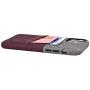 Dockem iPhone 11 Pro Wallet Case: Built-in Metal Plate for Magnetic Mounting & 2 Credit Card Holder Slots (5.8'' Luxe M2 Synthetic Leather, Maroon and Grey)