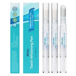 Blitzby Teeth Whitening Pen 3pcs, Upgraded Formula, 50 Plus Uses Effective, Painless, No Sensitivity, Travel-Friendly, Easy To Use, Beautiful White Smile (3 PCS)