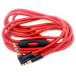 SINDERY Replacement Audio Cable Cord Wire with in-line Microphone and Control Compatible with Headphones Solo/Studio/Pro/Detox/Wireless/Mixr/Executive/Pill (Black Red)