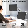 MOUNTUP Dual Monitor Stand Mount- 2 Monitor Arm Desk Mount with Gas Spring, Die-Cast Aluminum Computer Monitor Stand fits 2 Screen 17 to 32 inch - Each Arm Holds up to 17.6LBS MU0024
