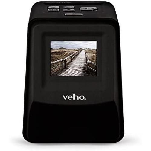 Veho Smartfix Portable Stand Alone 14 Megapixel Negative Film & Slide Scanner with 2.4” Digital Screen and 135 Slider Tray for 135/110/126 Negatives Compatible with Mac/PC – Black (VFS-014-SF)
