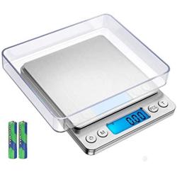 Sidiyang digital kitchen scale mini pocket stainless steel precision jewelry electronic scale weight gold grams tare weight function, counting function (3000gx0.1g)