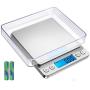 Sidiyang digital kitchen scale mini pocket stainless steel precision jewelry electronic scale weight gold grams tare weight function, counting function (3000gx0.1g)