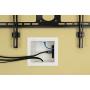 DATA COMM Electronics 45-0051-WH Recessed AV/HDMI Cable Conceal Plate with Expandable Media Box and Dual Power Receptacle