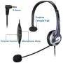 Callez 2.5mm Cordless Phone Headset Mono, Hands-Free Telephone Headset With Noise Canceling Mic For DECT AT&T ML17929 Vtech Panasonic KX-T7630 KX-T7633 Uniden RCA Cisco Call Center Home Office(C300D1)
