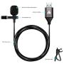 USB Lavalier Microphone-MAONO AU-UL10 192kHz/24bit Omnidirectional Lapel Mic Hands Free Shirt Collar Clip-on Microphone for PC Computer, Laptop, YouTube, Skype Recording, Live Broadcasting