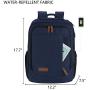 KROSER Laptop Backpack Large Computer Backpack Fits up to 15.6 Inch Laptop with USB Charging Port Water-Repellent School Travel Backpack Casual Daypack for Business/College/Women/Men-Dark Blue