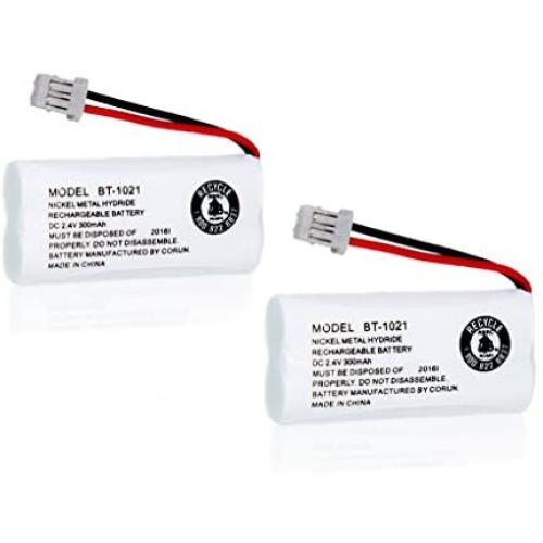 JustGreatDealz Battery BT-1021 BT1021 BBTG0798001 for Uniden Cordless Handset Telephones (2-Pack)