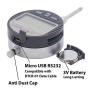 Clockwise Tools DITR-0105 Electronic Digital Dial Indicator Gage Gauge Inch/Metric Conversion 0-1 Inch/25.4 mm 0.00005 Inch/0.001mm Resolution with Back Lug Auto Off Featured Measuring Tool