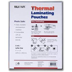 Nuova 200-Pack, 5 Mil Thermal Laminating Pouches 9 x 11.5 Inches, Letter Size (LP205H)