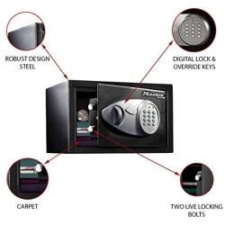 Master Lock X055ML Security Medium Digital Combination for Laptop, Jewelry, Electronics Safe and More, Small_16_L, Black
