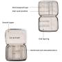 Uzsoeey Electronics Accessories Travel Organizer Bag - Waterproof Portable Double Layer Cable Storage Bag for Charger, Phone, Mini Tablet, SD Card, Black