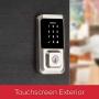 Kwikset 99390-001 Halo Wi-Fi Smart Lock Keyless Entry Electronic Touchscreen Deadbolt Featuring SmartKey Security & San Clemente Single Cylinder Low Profile Handleset Front Door Lock