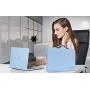 MOSISO MacBook Air 13 inch Case 2020 2019 2018 Release A2337 M1 A2179 A1932,Plastic Hard Case&Bag&Keyboard Skin&Webcam Cover&Screen Protector Compatible with MacBook Air 13 inch Retina, Airy Blue