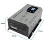 AMPINVT 2000W Peak 6000W Pure Sine Wave Power Inverter DC 12V to 110V AC Output Converter with Battery AC Charger LCD Display,Off Grid Low Frequency Solar Inverter for Car, Battery Priority Selector