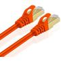 TNP Cat6 Ethernet Patch Cable (20 Inch) - Professional Gold Plated Snagless RJ45 Connector Computer Networking LAN Wire Cord Plug Premium Shielded Twisted Pair (Orange)