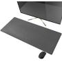 Leather Desk Pad Premium Extended Mouse Mat for Home Office - Non-Slip Vegan Leather Desk Protector 35.5''x15.5''(Dark Grey)