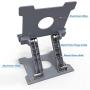 Tablet Stand,KABCON Adjustable Aluminum Tablets(7-13.5 inch) Holder for iPad 2017/2018,iPad Pro,Surface Pro Surface Pro 3 4,FIRD HD 10,Samsung Galaxy Tab E,ASUS Transformer with a Carry Bag-Space Grey