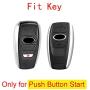 Royalfox(TM) 2 3 Buttons Leather Smart Remote Key Fob case Cover Keychain for Subaru Forester Sti 2016 2017/2017 2018 Outback Impreza/2015 2016 XV Crosstrek / 2014-2017 BRZ (Leather with Keychain)