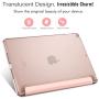 MoKo Case Fit 2018/2017 iPad 9.7 5th / 6th Generation - Slim Lightweight Smart Shell Stand Cover with Translucent Frosted Back Protector Fit iPad 9.7 Inch 2018/2017, Rose Gold(Auto Wake/Sleep)