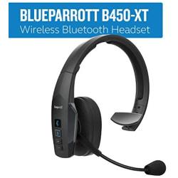 BlueParrott B450-XT Noise Cancelling Bluetooth Headset – Updated Design with Industry Leading Sound & Improved Comfort, Long Wireless Range, Up to 24 Hours of Talk Time, IP54-Rated Wireless Headset
