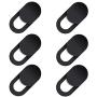 Camera Cover 6 PCS， Webcam Cover Slide，Ultra-Thin Webcam Cover Slide for Laptop, MacBook, PC, Cell Phone and More Accessories，Protect Your Privacy and Security