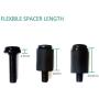 WALI Universal TV Mounting Hardware Kit Set Includes M4 M5 M6 M8 TV Screws and Spacer Fit Most TVs up to 80 inch (UVSP), Black