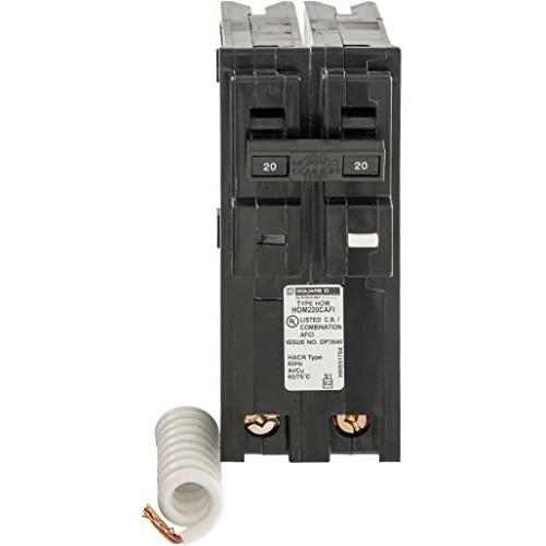 Square D by Schneider Electric HOM220CAFIC Homeline 20 Amp Two-Pole CAFCI Circuit Breaker,