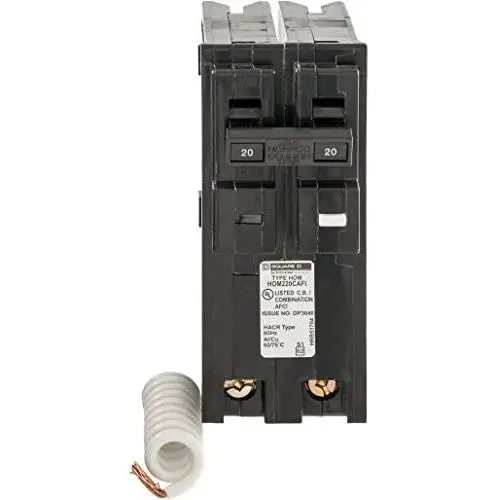 Square D by Schneider Electric HOM220CAFIC Homeline 20 Amp Two-Pole CAFCI Circuit Breaker,